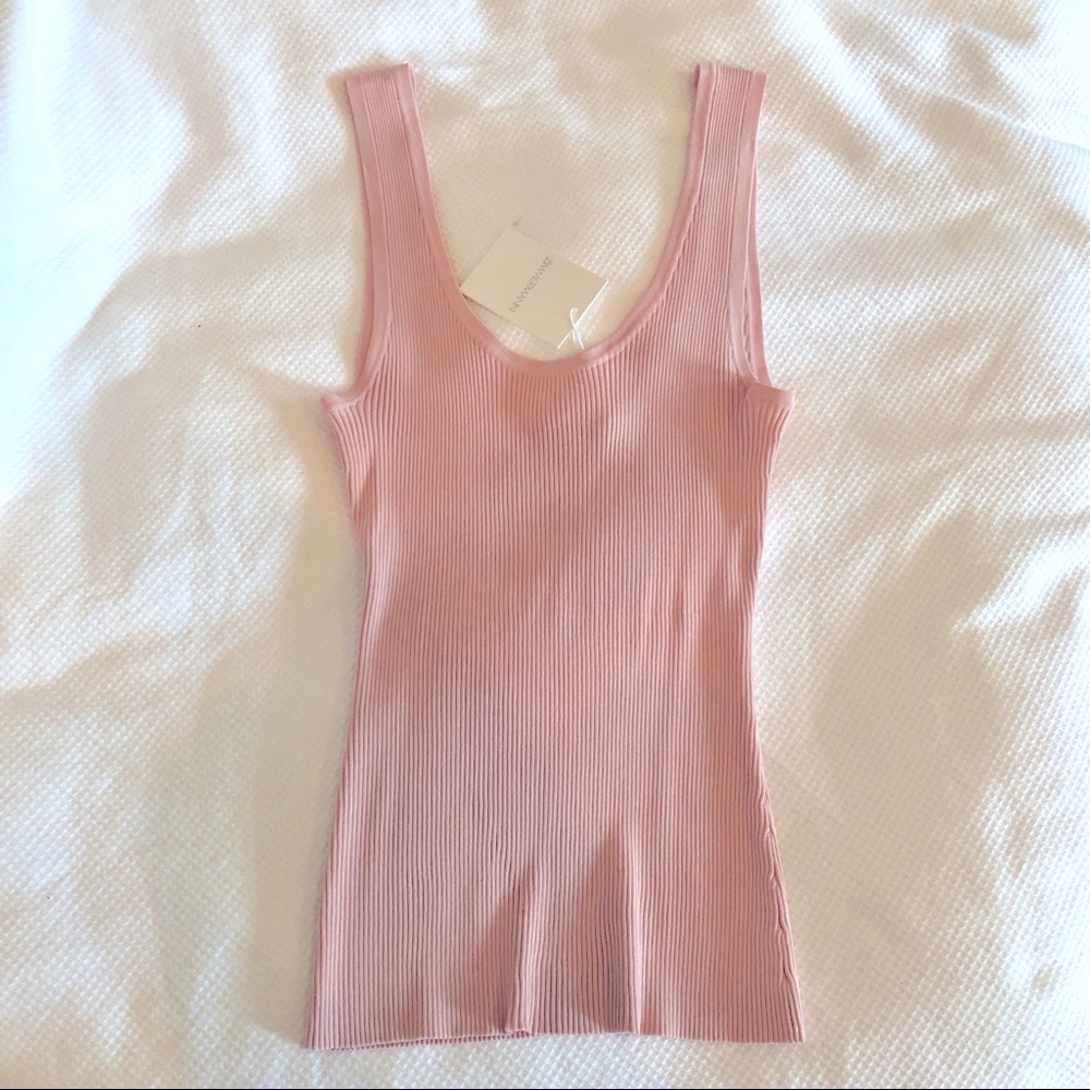 Zimmerman ice pink ribbed tank
